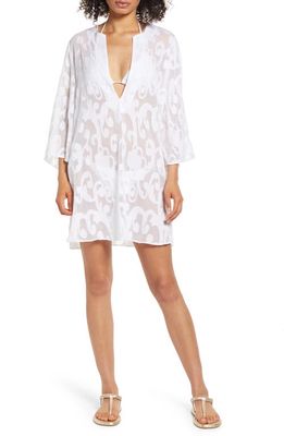 Lilly Pulitzer® Zelma Tonal Pattern Cover-Up in Resort White Swirl Clip