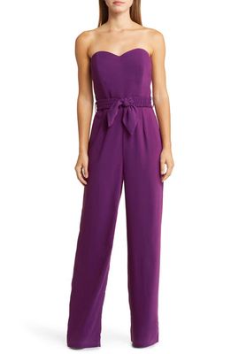 Lilly Pulitzer Rosalie Strapless Sweetheart Neck Jumpsuit in Amarena Ch