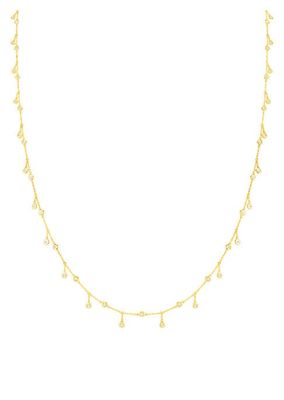 Lily 14K Yellow Gold & Diamond Drop Necklace