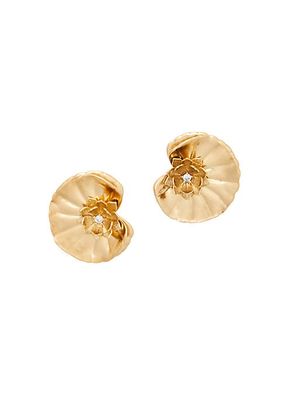 Lily 24K-Gold-Plated & Crystal Stud Earrings