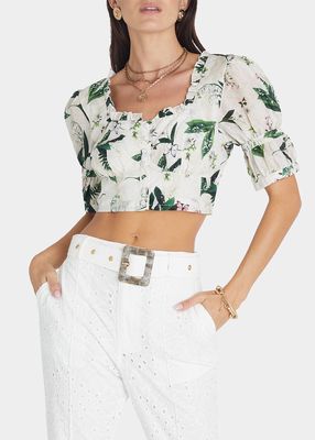 Lily Claudia Button-Front Top