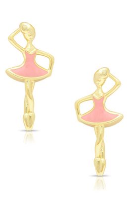 Lily Nily Kids' Ballerina Stud Earrings in Pink