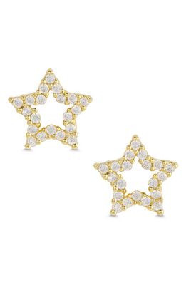 Lily Nily Kids' Cubic Zirconia Open Star Stud Earrings in Gold