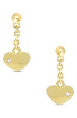 Lily Nily Kids' Heart Drop Earrings in Gold 