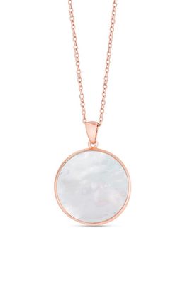 Lily Nily Kids' Mother-of-Pearl Pendant Necklace in Rose Gold