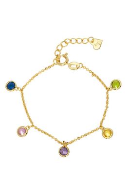 Lily Nily Kids' Multicolor Cubic Zirconia Charm Bracelet