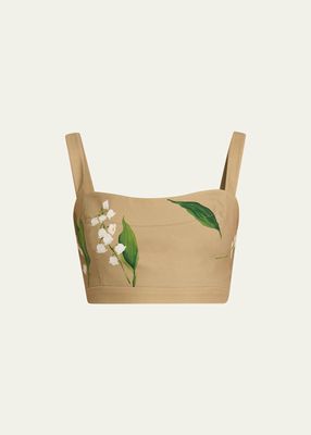 Lily Of The Valley Twill Crop Top