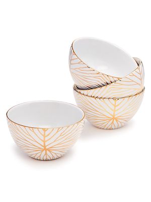 Lily Pad Dessert Bowls 4-Piece Set - White - White