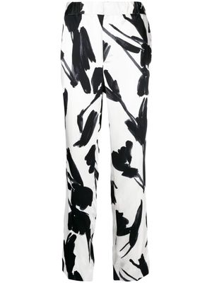 Limitato abstract-print straight-leg trousers - White