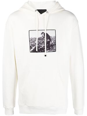 Limitato Elvis-print cotton hoodie - White