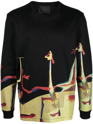 Limitato Joan Miró-print cotton sweatshirt - Black
