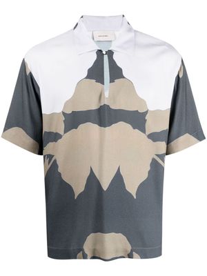Limitato Quake abstract-print polo shirt - Grey