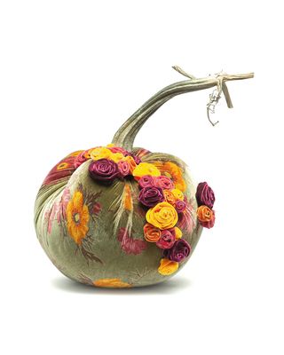 Limited Edition Floral Velvet Pumpkin