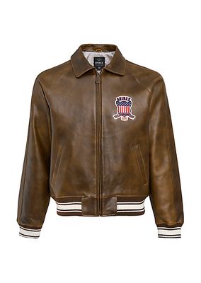 Limited-Edition Icon Leather Bomber Jacket