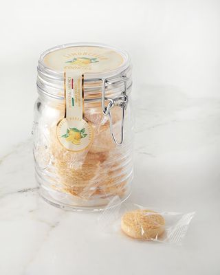Limoncello Flavored Frollini Tea Cookies in Jar, 200G