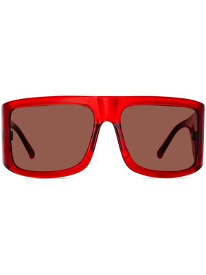 Linda Farrow Andre oversized-frame sunglasses - Red