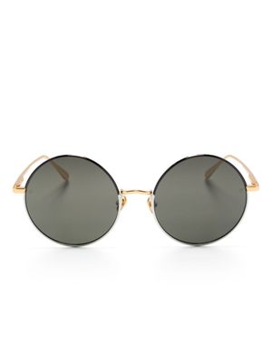 Linda Farrow Bea round-frame sunglasses - White