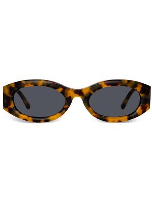 Linda Farrow Berta tortoiseshell-effect oval-frame sunglasses - Brown