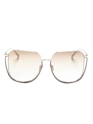 Linda Farrow Camry oversize-frame sunglasses - Silver