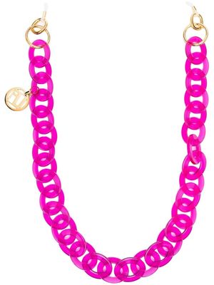 Linda Farrow chunky sunglasses chain - Pink