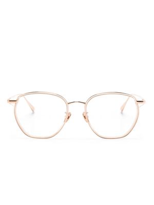 Linda Farrow Danilo Angular geometric-frame glasses - Gold