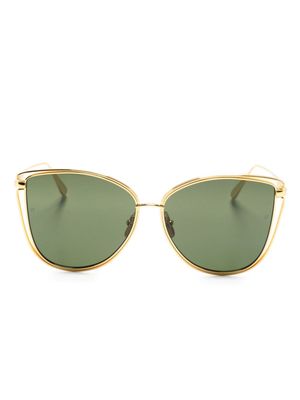 Linda Farrow Dinah cat-eye sunglasses - Gold