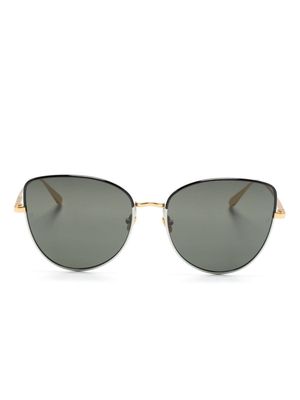 Linda Farrow Eloise oversize-frame sunglasses - Gold