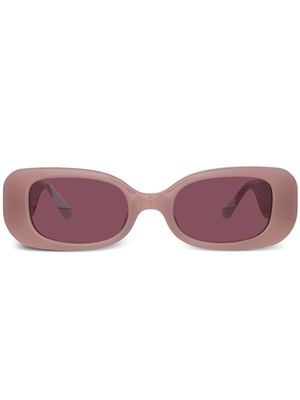 Linda Farrow engraved-logo arm sunglasses - Pink