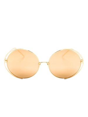 Linda Farrow Farah C1 round-frame sunglasses - Gold