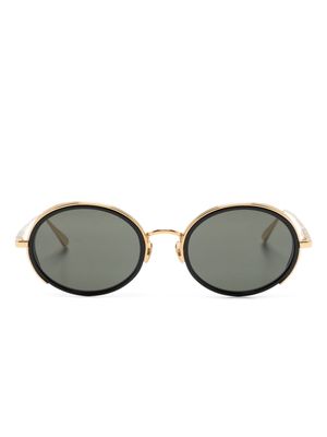 Linda Farrow Finn round-frame sunglasses - Gold