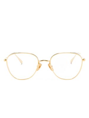 Linda Farrow Hardy round-frame glasses - Gold