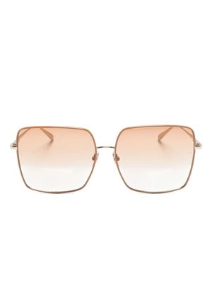 Linda Farrow Hino square-frame sunglasses - Gold