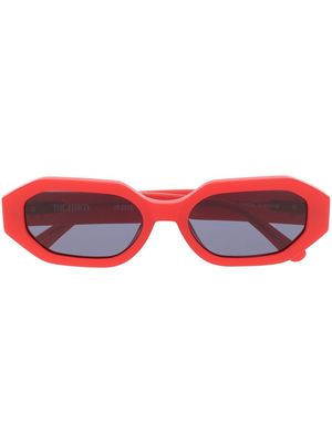 Linda Farrow Irene rectangular-frame sunglasses - Red
