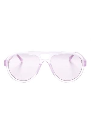 Linda Farrow Jurgen navigator-frame sunglasses - Purple