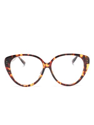 Linda Farrow Katia round-frame glasses - Brown