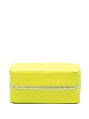 Linda Farrow logo-debossed glasses case - Green