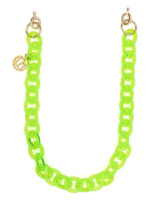 Linda Farrow logo-plaque chain - Green