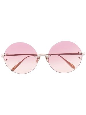 Linda Farrow Lotus round-frame sunglasses - Silver