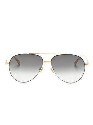Linda Farrow Marcelo pilot-frame sunglasses - Gold