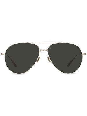 Linda Farrow Marcelo pilot-frame sunglasses - White