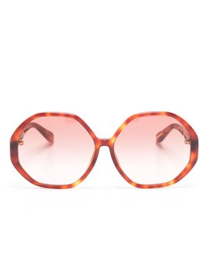 Linda Farrow Paloma oversize-frame sunglasses - Brown