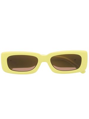 Linda Farrow rectangle frame sunglasses - Yellow