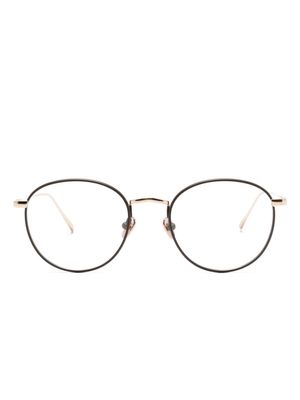 Linda Farrow round-frame stainless steel glasses - Pink