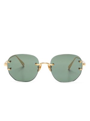 Linda Farrow Sandor grometric-frame sunglasses - Gold