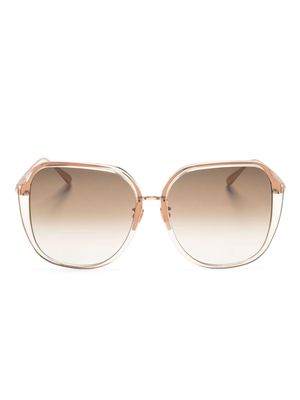 Linda Farrow Sofia oversized-frame sunglasses - Neutrals