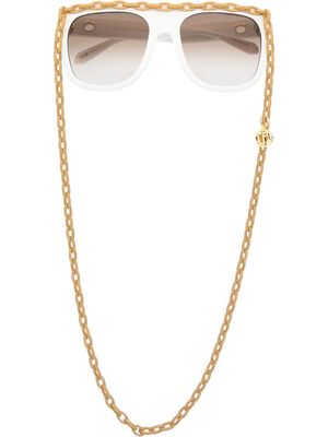 Linda Farrow square-frame sunglasses - White