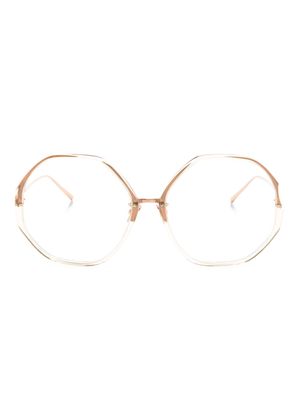 Linda Farrow The Alona geometric-frame sunglasses - Gold
