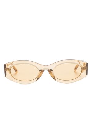 Linda Farrow x The Attico Berta oval sunglasses - Gold