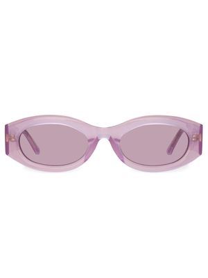 Linda Farrow x The Attico Berta oval sunglasses - Purple