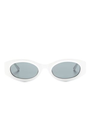 Linda Farrow x The Attico Berta round-frame sunglasses - White